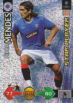 Pedro Mendes Glasgow Rangers FC 2009/10 Panini Super Strikes CL 